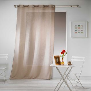 Rideau Effet Lin Haltonas Noisette 140x280cm