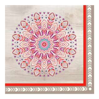 Lot De 20 Serviettes Papier Mandala