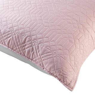 Housse De Coussin Cottage 45 Cm Rose / Gris