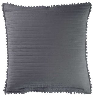 Housse De Coussin Dorine Anthracite 60 cm