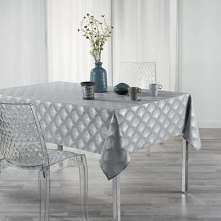 Nappe 140x240cm Goldy Gris Et Argent