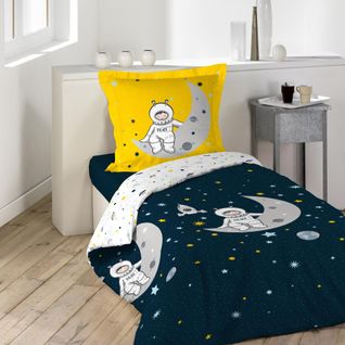 Parure Housse De Couette Petit Astronaute 140 X 200 Cm