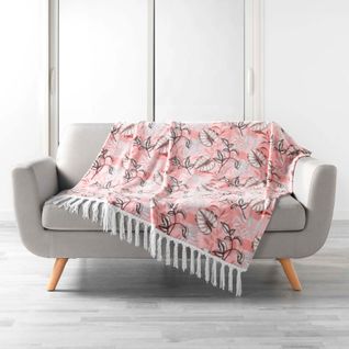 Plaid 125x150cm Jardin D'interieur Rose