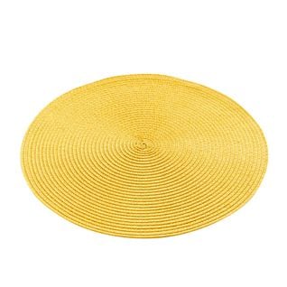 Set De Table Rond 35 Cm Polypropylene Zebulon Jaune