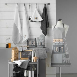 2 Serviettes Torchons Loft Urbain Gris