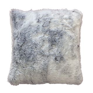 Housse De Coussin Imitation Fourrure Antartic Gris