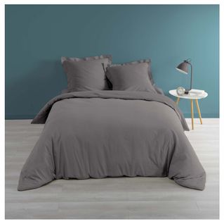 Housse De Couette Percale 240 X 220 Cm Percalines Anthracite