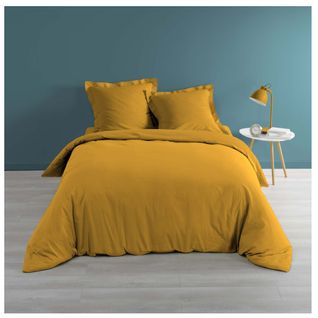 Housse De Couette Percale 240 X 220 Cm Percalines Ocre