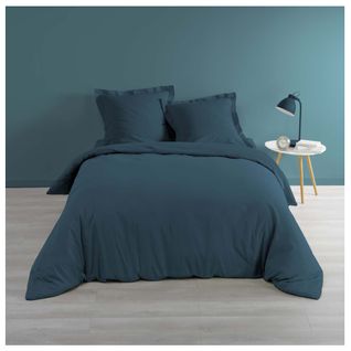 Housse De Couette Percale 240 X 220 Cm Percalines Bleu