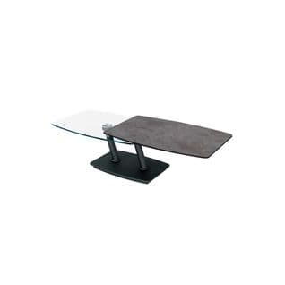 Table Basse Articulée Acier/verre/céramique Gris N°2 - Verro