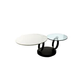 Table Basse Articulée Métal/verre/céramique - Verro