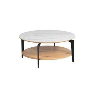 Table Basse Ronde Acier/bois/céramique - Tocsa