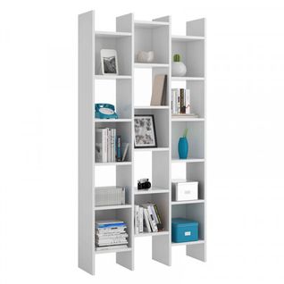 Etagère 9 Niches Blanc - Liam - L 96 X L 25 X H 192 Cm