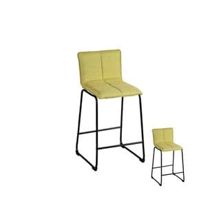 Duo De Tabourets De Bar Vert Tissu/métal - Rang