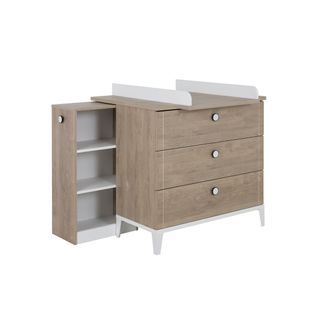 Commode à Langer 3 Tiroirs Chêne Blond - Dropa