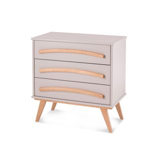 Commode 3 Tiroirs Bois Massif Lin - Cosette