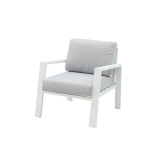 Fauteuil D'extérieur Aluminium Blanc/gris - Vado