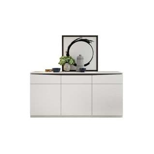 Buffet 3 Portes 3 Tiroirs Bois Blanc/bois Noir - Magnola