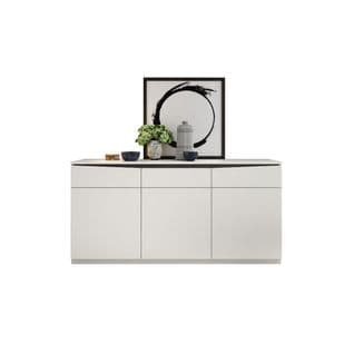 Buffet 3 Portes Bois Blanc/bois Noir - Camelia