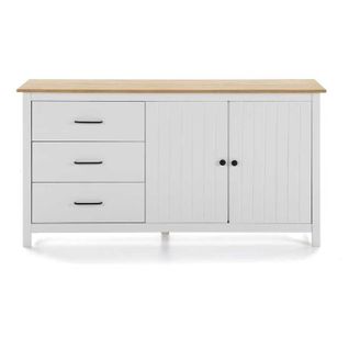 Buffet 2 Portes 3 Tiroirs Bois/blanc - Daranmi