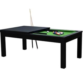 Table De Billard Eddie Convertible Noire Tapis Vert