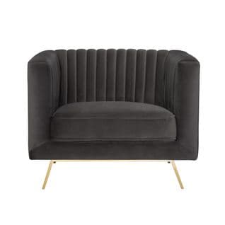 Fauteuil Gatsby En Velours Gris