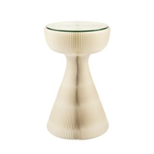 Table D'appoint Pliable Hiro En Carton Blanc D33 Cm