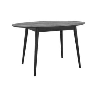Table Ovale Eddy En Bois Noir 130 Cm