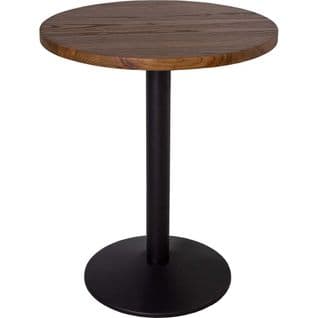 Table Bistrot Ronde Plateau En Bois D'orme 60 X 75 Cm