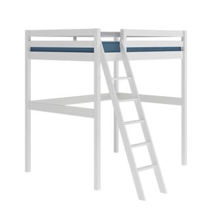 Pack Lit Mezzanine 2 Places Avec Matelas 140x190 Cm Aaron  Blanc