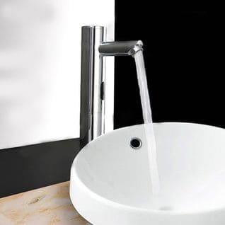 Robinet Lavabo Surélevé Moderne À Capteur Automatique Chromé - Eau Froide