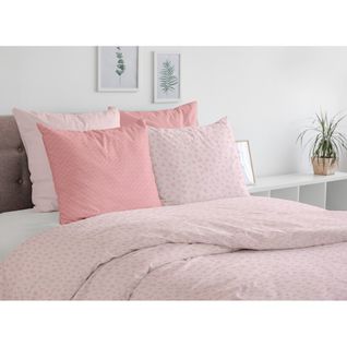 Colibri Parure De Couette 100% Coton - Rose - 220x240 Cm