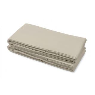 Drap Plat 100% Coton 57 Fils Couleurs - Beige Crème, Matière - 100% Coton, Tailles - 240 X 300 Cm