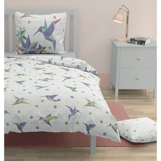 Paradise Parure De Couette Enfant 100% Coton - Bleu - 140x200 Cm