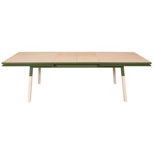 Table Repas Rectangulaire 200x120 Cm 2 Rallonges, 100% Frêne Massif