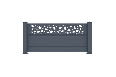 Lot De 3 Clôtures Aluminium Sunny 190h90 Gris