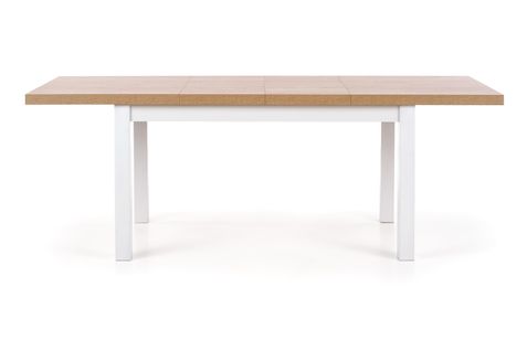Table Design Scandinave Bois Et Mdf Blanc 140-220/80/76 Cm Meryl