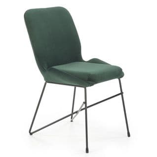 Chaise Design En Velours Vert Aya2