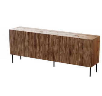 Buffet Bas Design Décor Chêne Wotan 190 Cm Mokt