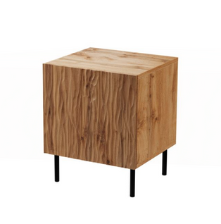 Table De Chevet Design Décor Chêne Wotan Mokt (x2)