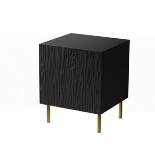 Table De Chevet Design Noir Mat Mokt (x2)