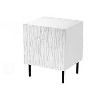 Table De Chevet Design Blanc Mat Mokt (x2)