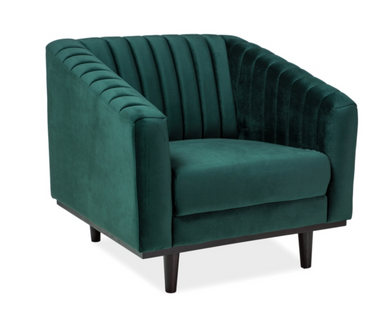 Fauteuil Design Velours Vert 83 Cm Golt