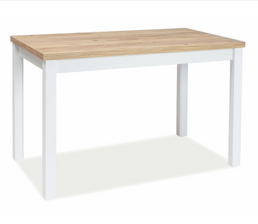 Table à Manger Chêne Doré Et Blanc Mat 100 Cm Loka