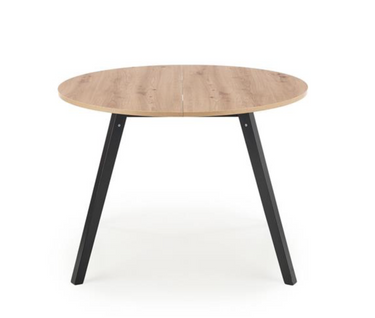 Table Ronde Extensible Noir Et Bois 102cm Storend