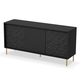 Buffet Design Noir Et Or 155cm Tramona