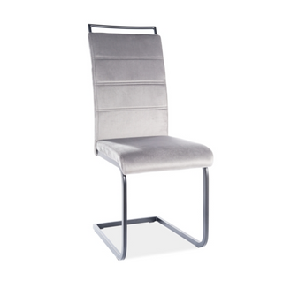 Chaise Suspendue Velours Gris Métal Noir Mokka