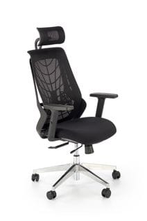 Fauteuil De Bureau Design Tissu et Mesh Noir Gusto