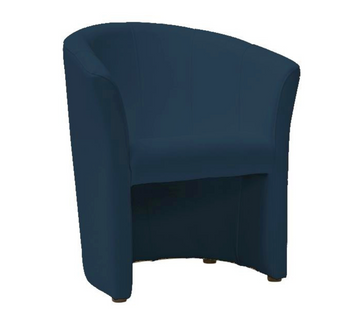 Fauteuil Design Confort Écocuir Bleu Marine Tisso
