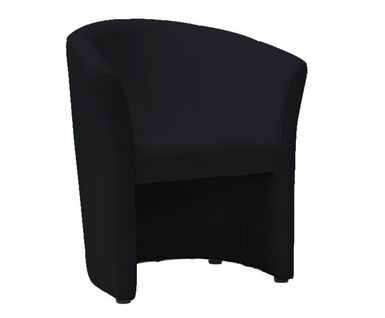Fauteuil Design Confort Écocuir Noir Tisso